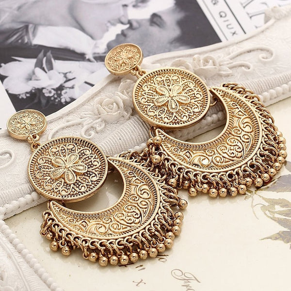 2020 Vintage Leaf Feather Dangle Earrings For Women