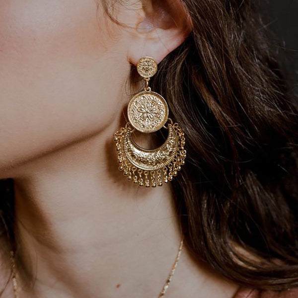 2020 Vintage Leaf Feather Dangle Earrings For Women
